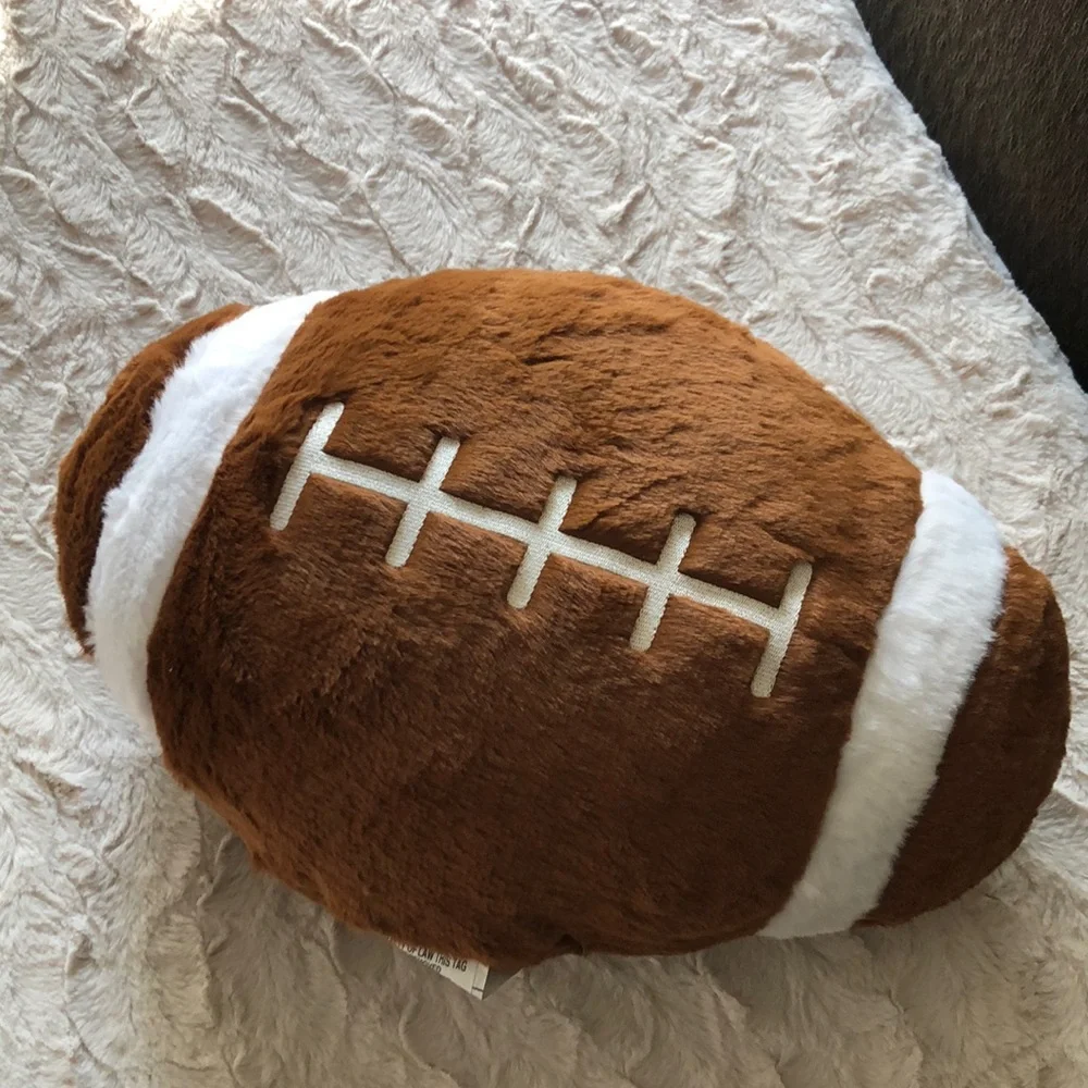 Faux Fur FOOTBALL Throw Pillow
